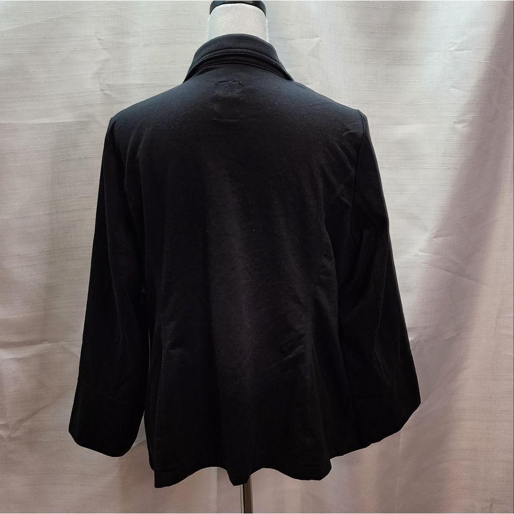 Cavalini Outerwear Black Button Closure Soft Shell Blazer Size 2X - Picture 9 of 11
